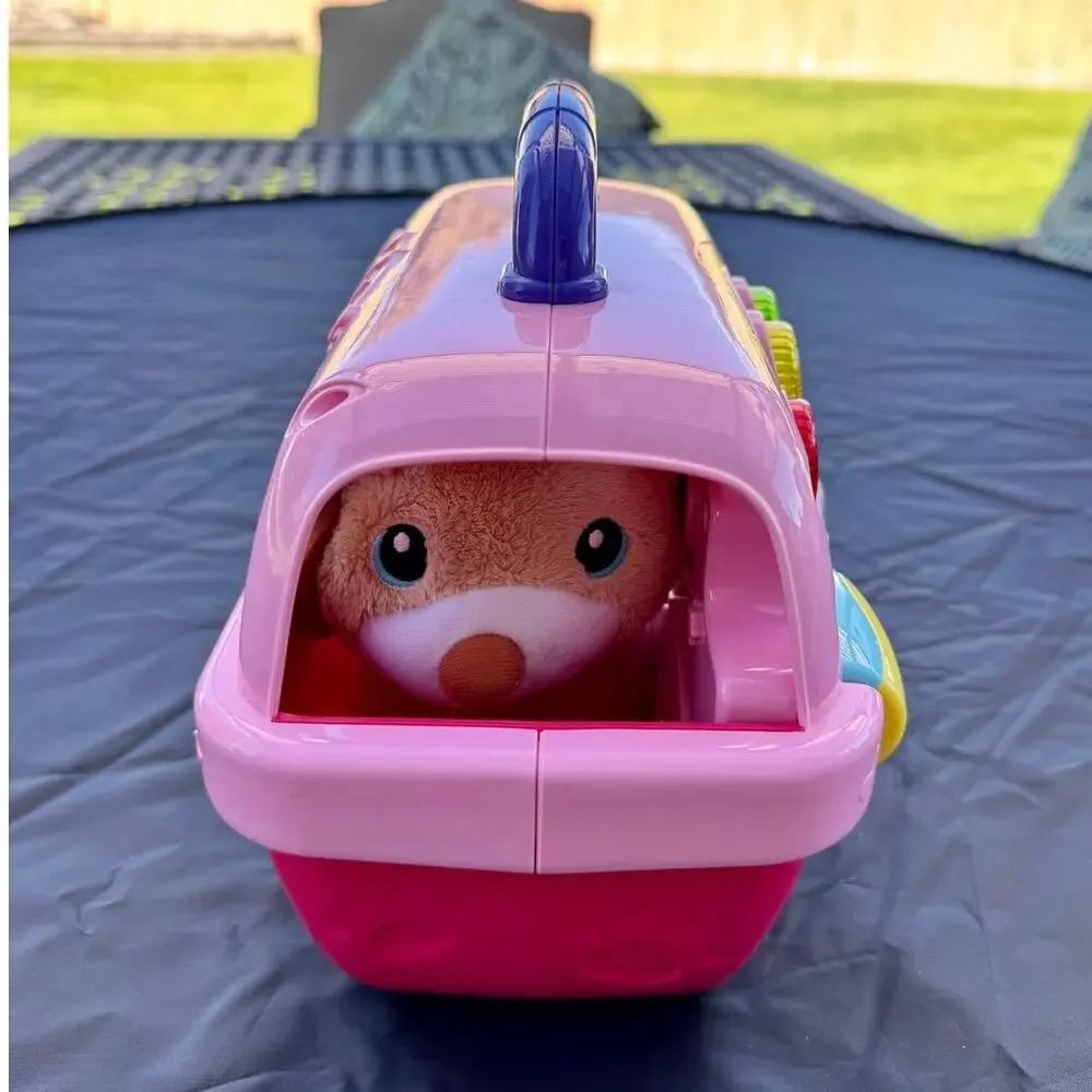 VTech Care for Me Learning Carrier Pink Interactive Pet Carrier Plush Puppy Toy